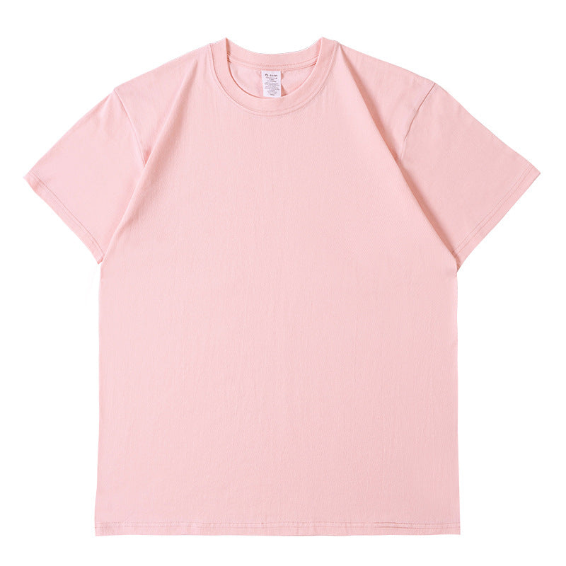 Pure Cotton Short Sleeve Solid Color Fashion Brand Loose Half Sleeve Blank T-shirt