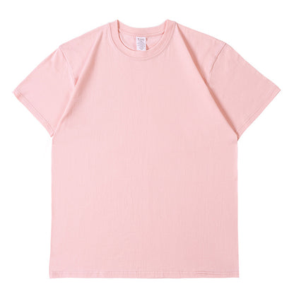 Pure Cotton Short Sleeve Solid Color Fashion Brand Loose Half Sleeve Blank T-shirt