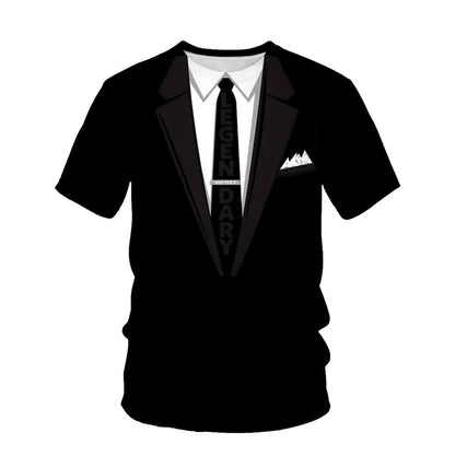 Summer T-shirt 3D Digital Printing Short Sleeve