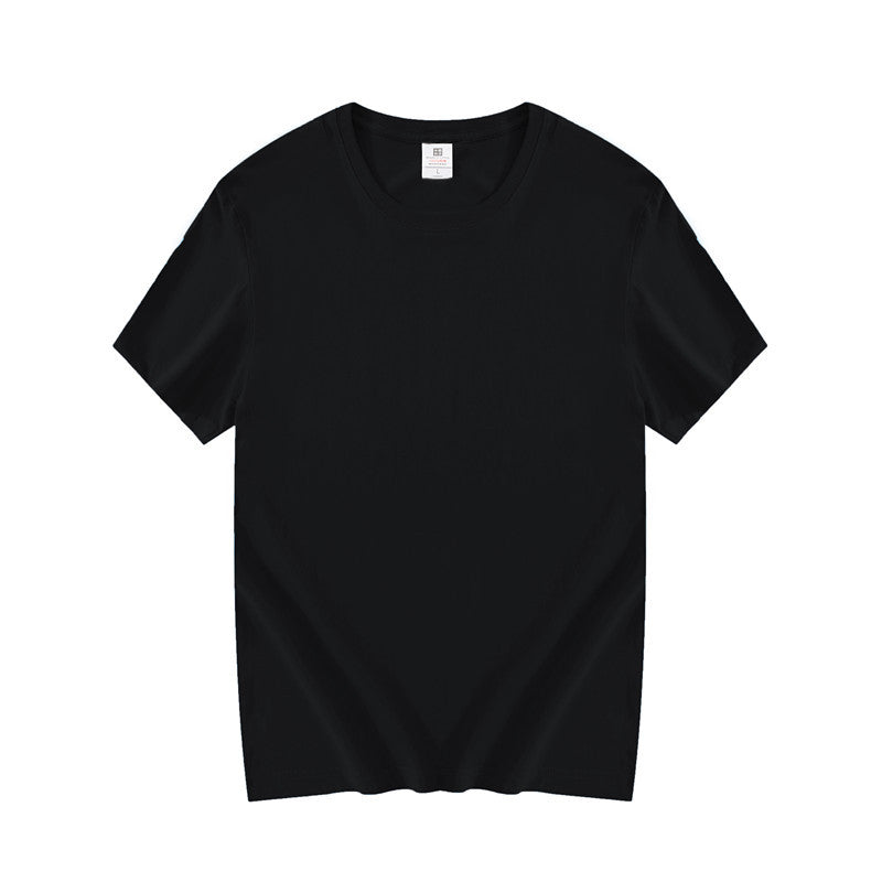 Plus Size Short-sleeved T-shirt Men's Round Neck Solid Color