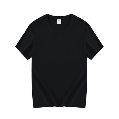Plus Size Short-sleeved T-shirt Men's Round Neck Solid Color