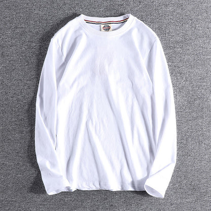 Solid-color Washed Pullover Base Shirt