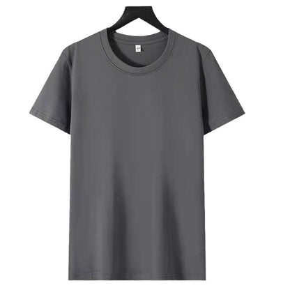 Solid Color Loose Half Sleeve Men's T-shirt