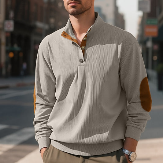 Autumn And Winter Men's Outdoor Casual Stand-up Collar Long-sleeved Pullover