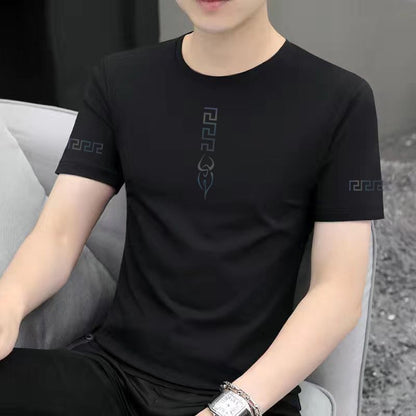 Waffle Crew Neck T-shirt Men's Summer Short Sleeve Quick-drying Classic Casual Loose Thin Top