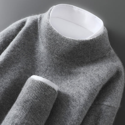 Men's Casual Loose-Fitting Cashmere Base-Layer Sweater