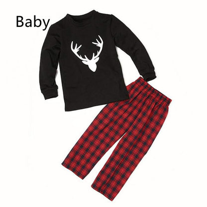 Fashion Simple Print Christmas Parent-child Suit
