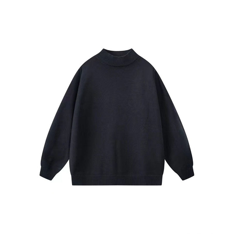 Men's Loose Versatile Thick Solid Color Knitted Undershirt