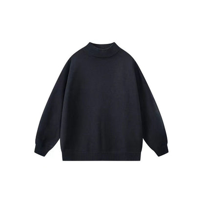 Men's Loose Versatile Thick Solid Color Knitted Undershirt