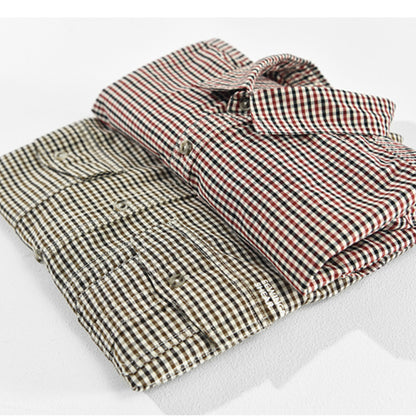 Spring Summer Casual Plaid Shirt For Men