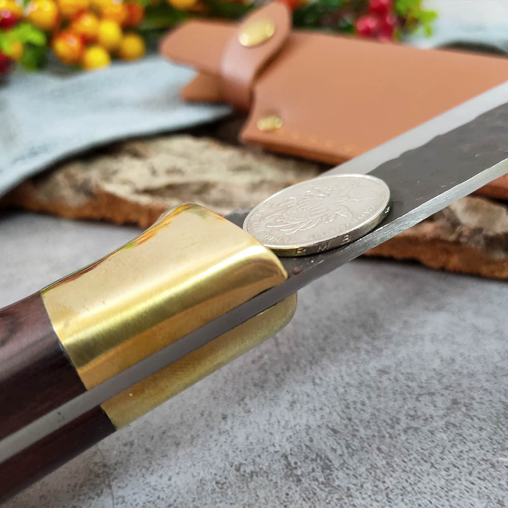 Copper Head Forged Boning Knife Hammer Pattern Slaughter