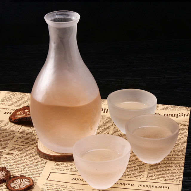 Transparent Glass Clear Wine Pot Set Small Cup