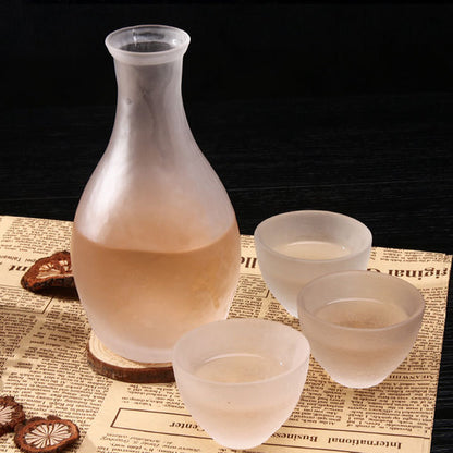 Transparent Glass Clear Wine Pot Set Small Cup