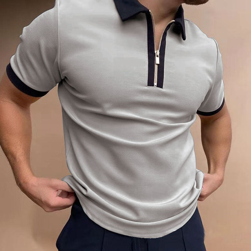 Men's T-Shirt Top With Zipper
