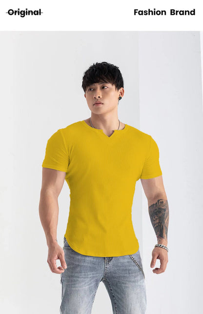 Quick-drying Striped Thin Fashion Slim-fit Short Sleeve