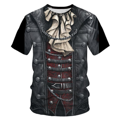 Summer T-shirt 3D Digital Printing Short Sleeve
