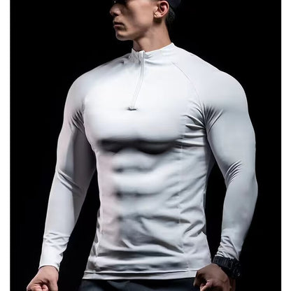 Quick-drying Long-sleeved Men's Workout Elastic T-shirt