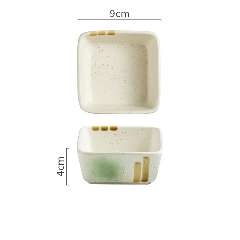 Japanese Square Ceramic Seasoning Dish Set