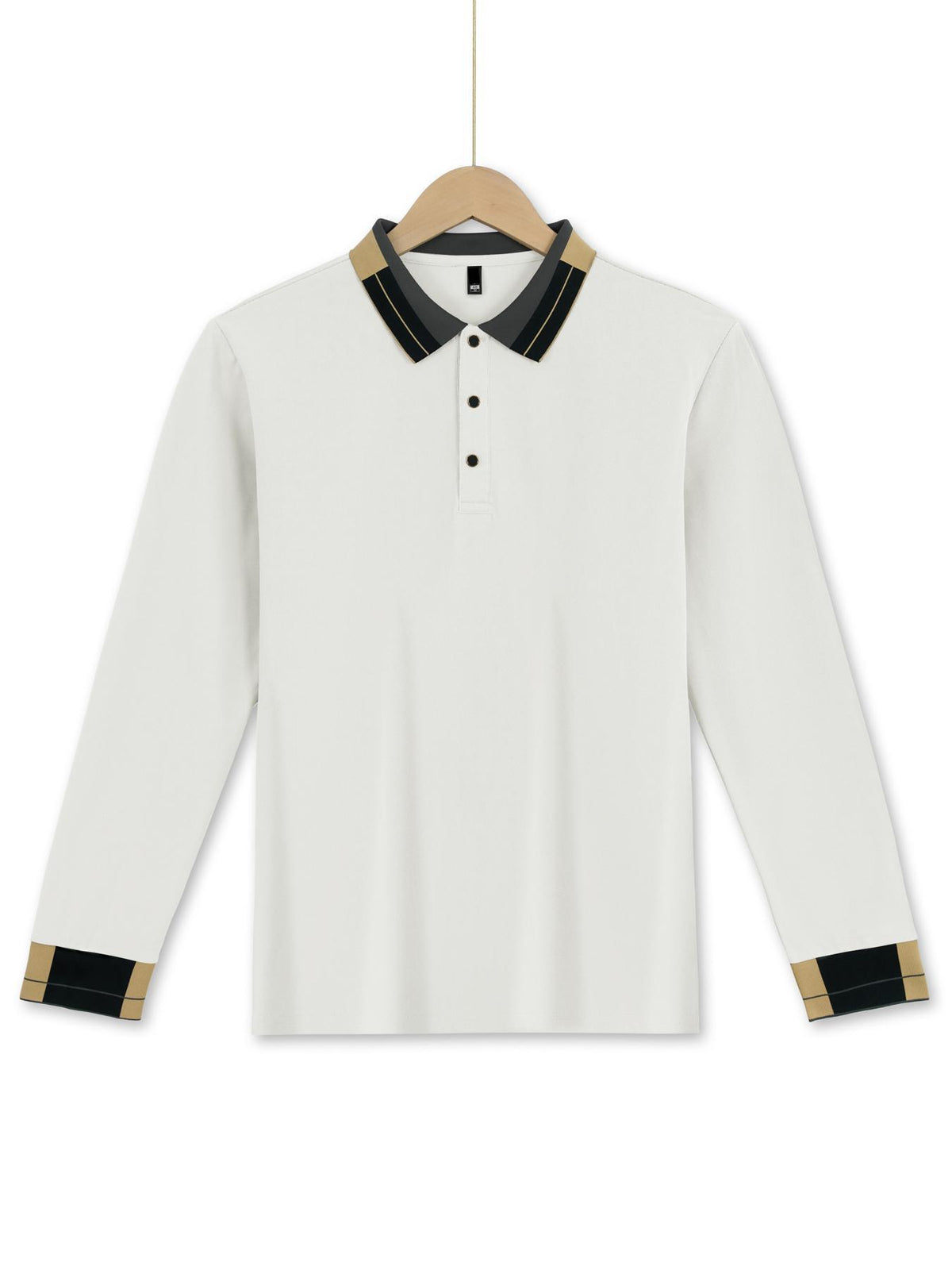 Long Sleeve Lapel Men's Solid Color Button Casual Business