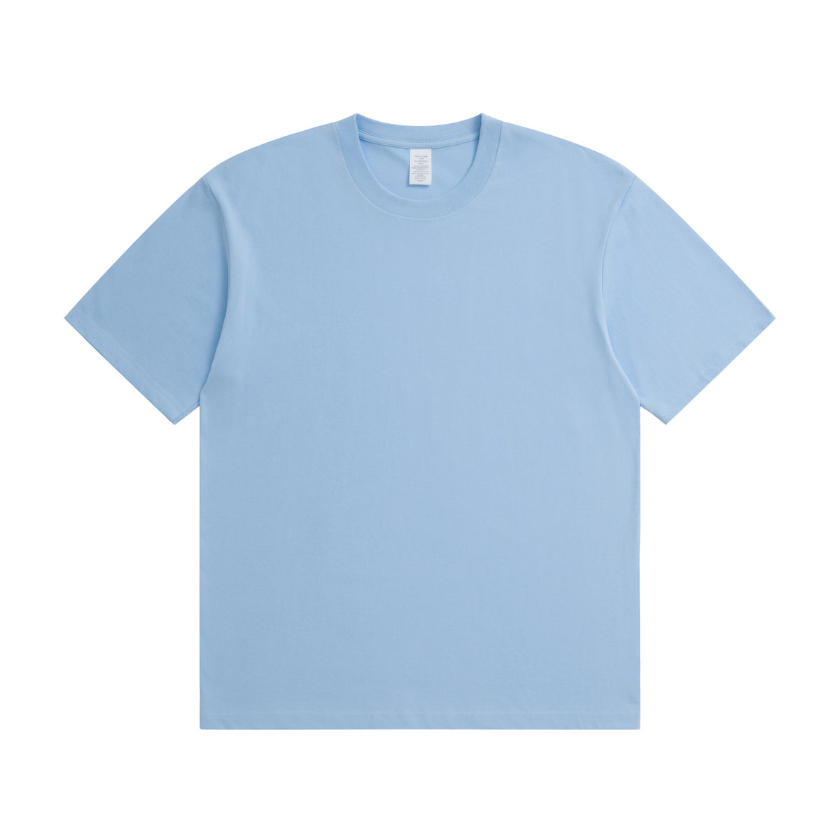 Men's Cotton T-shirt Heavy Solid Color Round Neck Short Sleeves