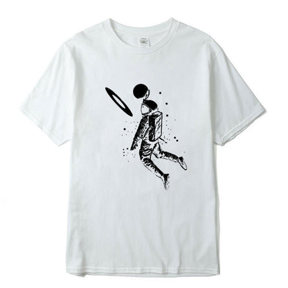 Short Sleeve Top T-Shirt Spaceman Print