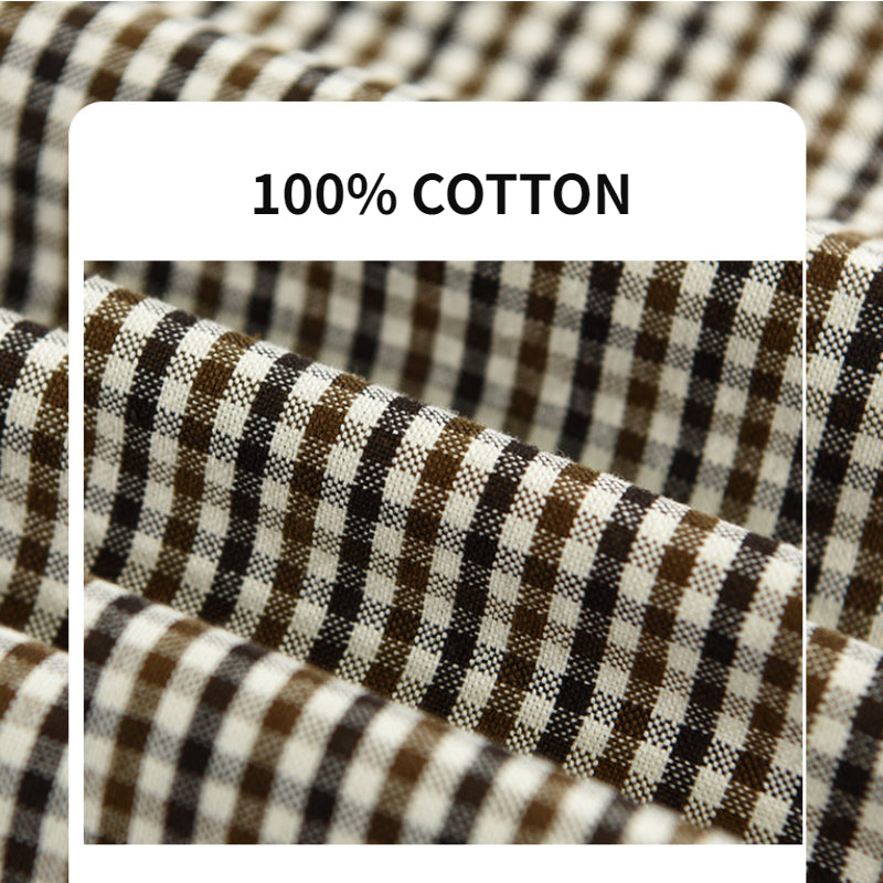 Spring Summer Casual Plaid Shirt For Men