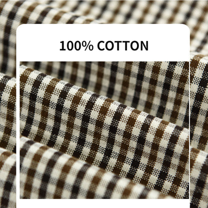 Spring Summer Casual Plaid Shirt For Men