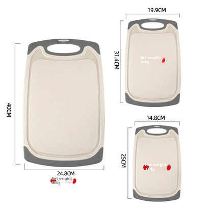 Wheat Straw Cutting Board Double-sided Cutting Board Three-piece Cutting Board