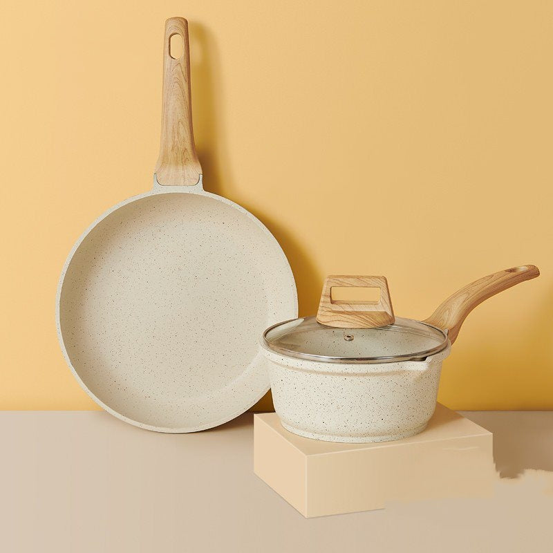 Frying Pan Wooden Handle Including Handle Screws