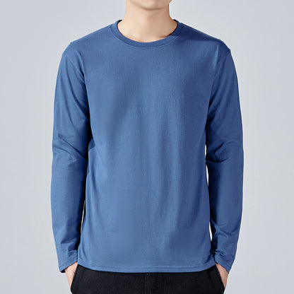 Mens Long sleeve Solid colorCotton T-shirt