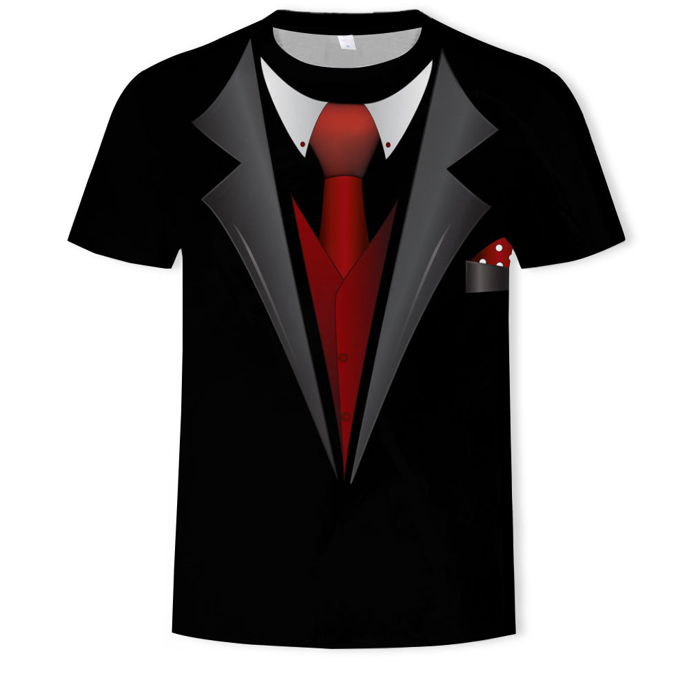 Summer T-shirt 3D Digital Printing Short Sleeve
