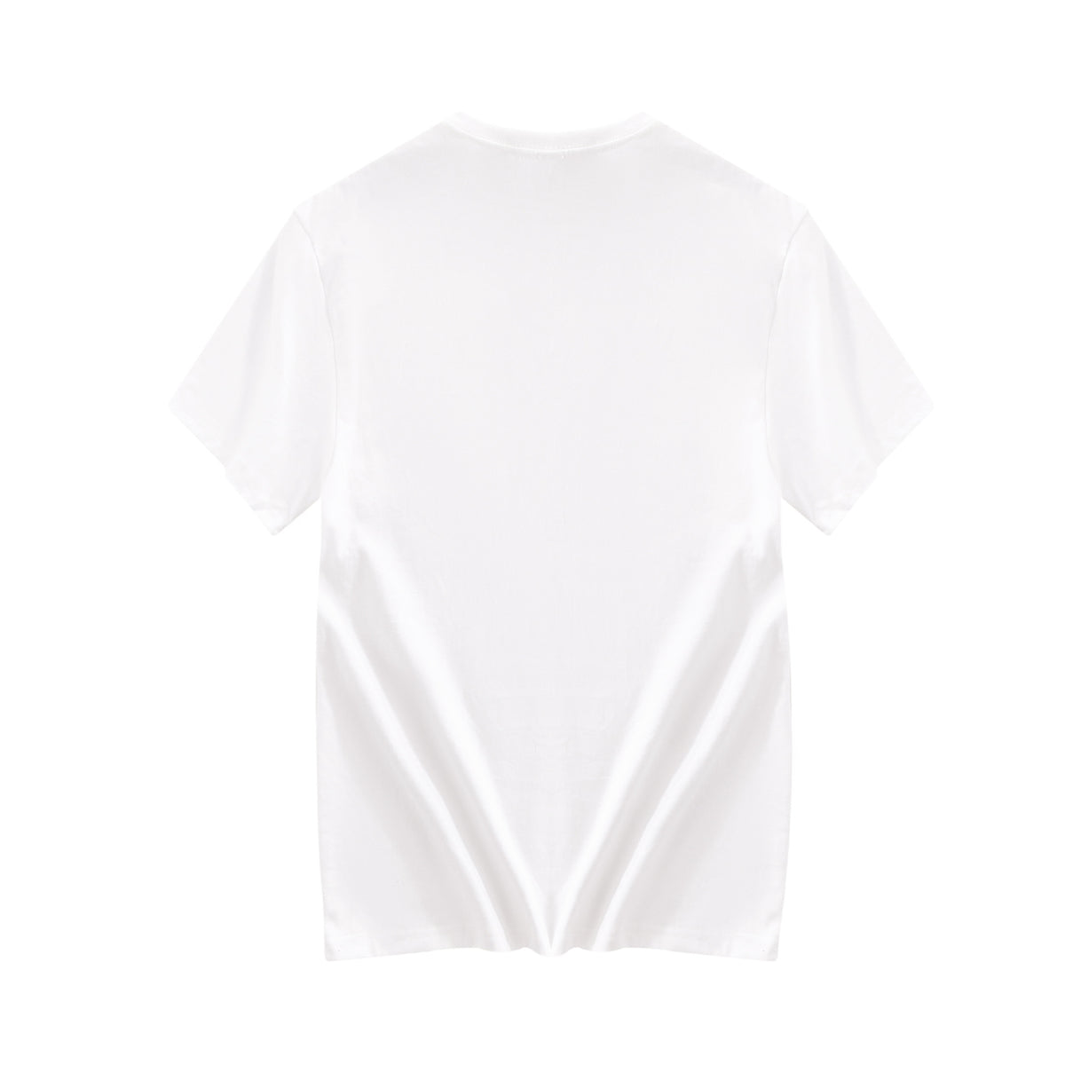 Plus Size Short-sleeved T-shirt Men's Round Neck Solid Color