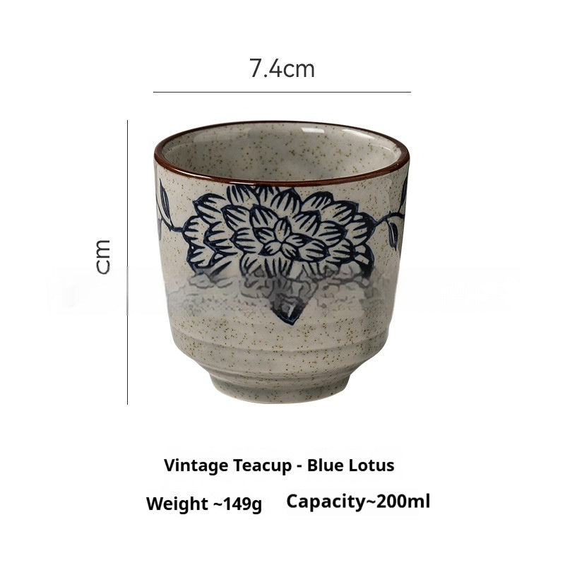Japanese Style Hand Drawn Ceramic Kung Fu Tea Cup