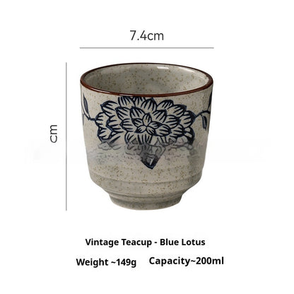 Japanese Style Hand Drawn Ceramic Kung Fu Tea Cup