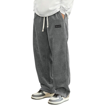 Men Loose-Fit Drawstring Pocket Trousers