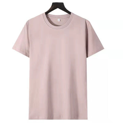 Solid Color Loose Half Sleeve Men's T-shirt