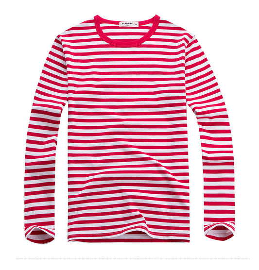 Long-sleeved T-shirt Men's Striped Sailor Suit