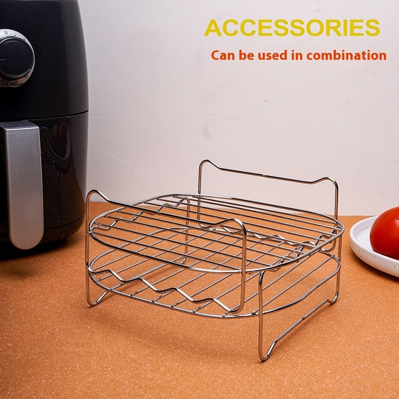 Air Fryer 430 Stainless Steel Double Layer Grill Rack