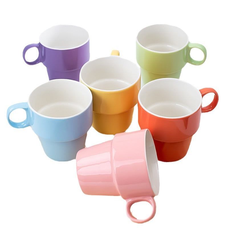 Household Convenient Storage Stacked Ceramic Cups
