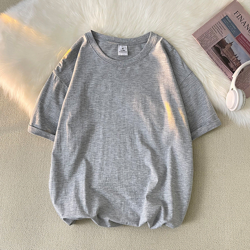 Loose Plus Size Solid Color T-shirt Top