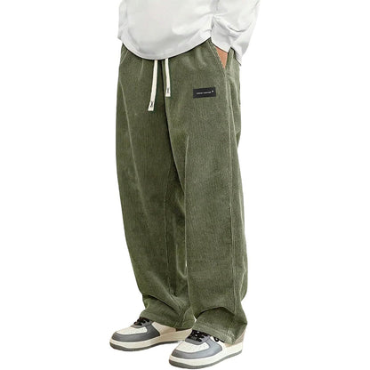 Men Loose-Fit Drawstring Pocket Trousers