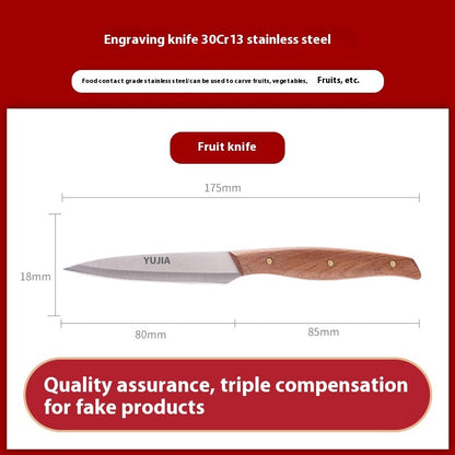 Fruit Platter Food Chef Sharp Carving Knife