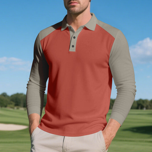 Golf Lapel Long-sleeved T-shirt Bottoming Shirt