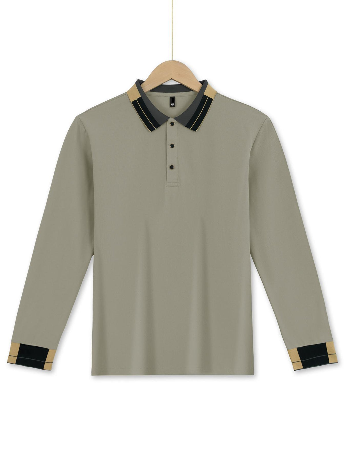 Long Sleeve Lapel Men's Solid Color Button Casual Business