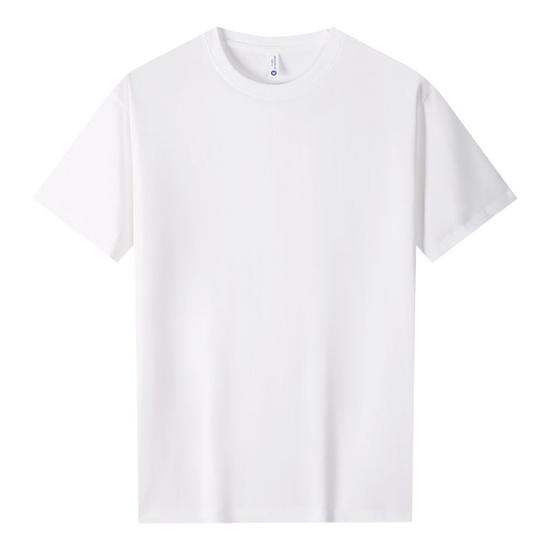 Cool Cotton Antibacterial Round Neck Short Sleeve Solid Color