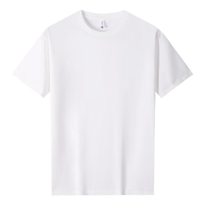 Cool Cotton Antibacterial Round Neck Short Sleeve Solid Color