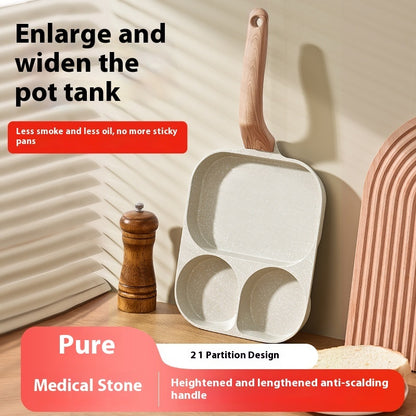 Non-stick Pan Medical Stone Plus-sized Egg Frying Pan