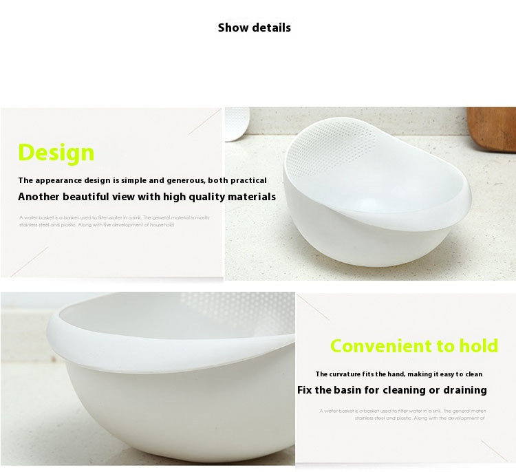 Kitchen Supplies Household Basin Plastic Fruit And Vegetable Draining Basket
