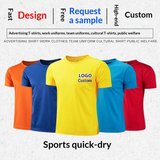 Quick-dry T-shirt With A Crew Neck And Short Sleeves Promotional Or Cultural Shirt