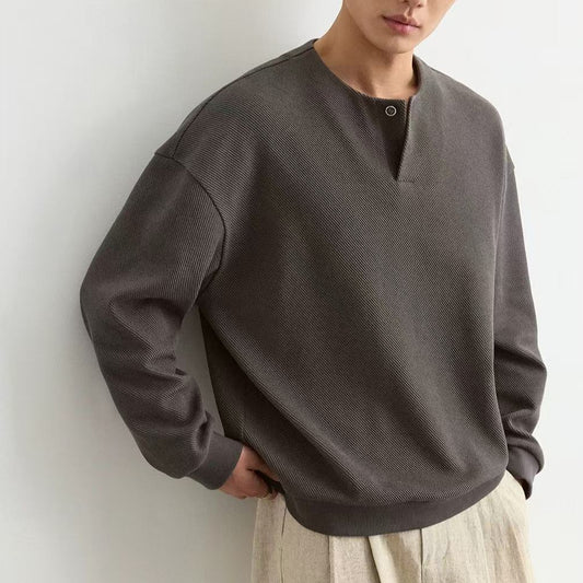 Mens Plus-Size Lightweight Crew-Neck Sweatshirt
